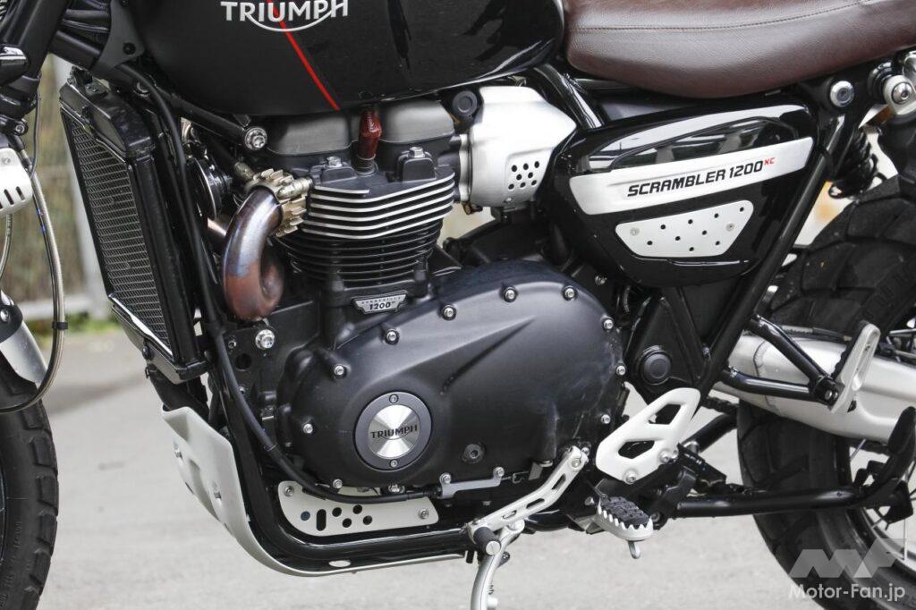 「けっこうデカい！ずっしり系。トライアンフ ・スクランブラー1200XCは、男のためのタフネスバイクだ。」の16枚目の画像
