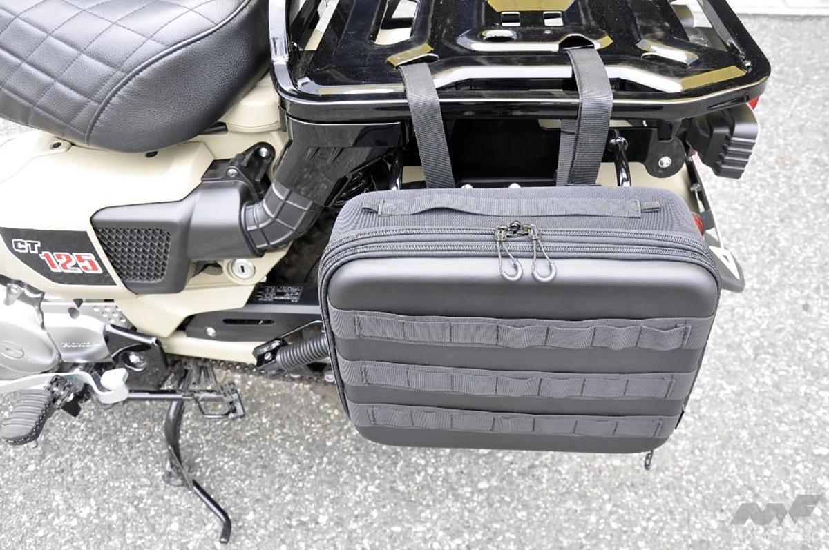 「レジャーにもビジネスにも使えるバッグ｜ホンダCT125ハンターカブ専用サイドバッグ」の4枚目の画像