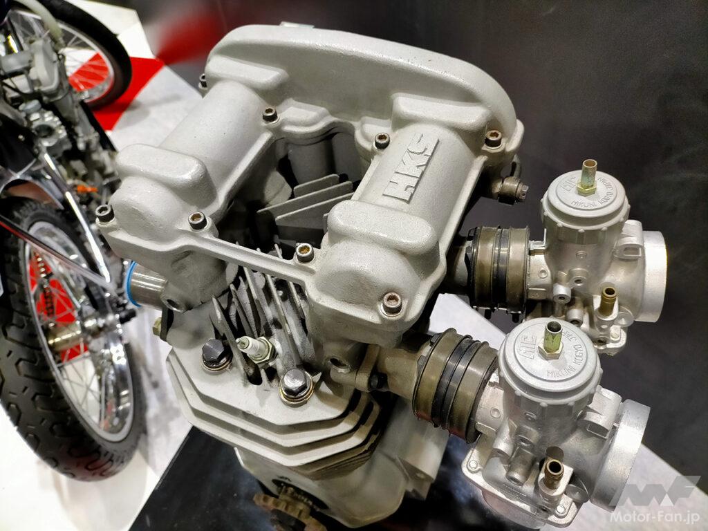 「東京オートサロン2023会場で見つけたバイクネタ。チューニングメーカー「HKS」が開発！オートレースを席巻した伝説のエンジン“200E”【東京オートサロン2023】」の8枚目の画像