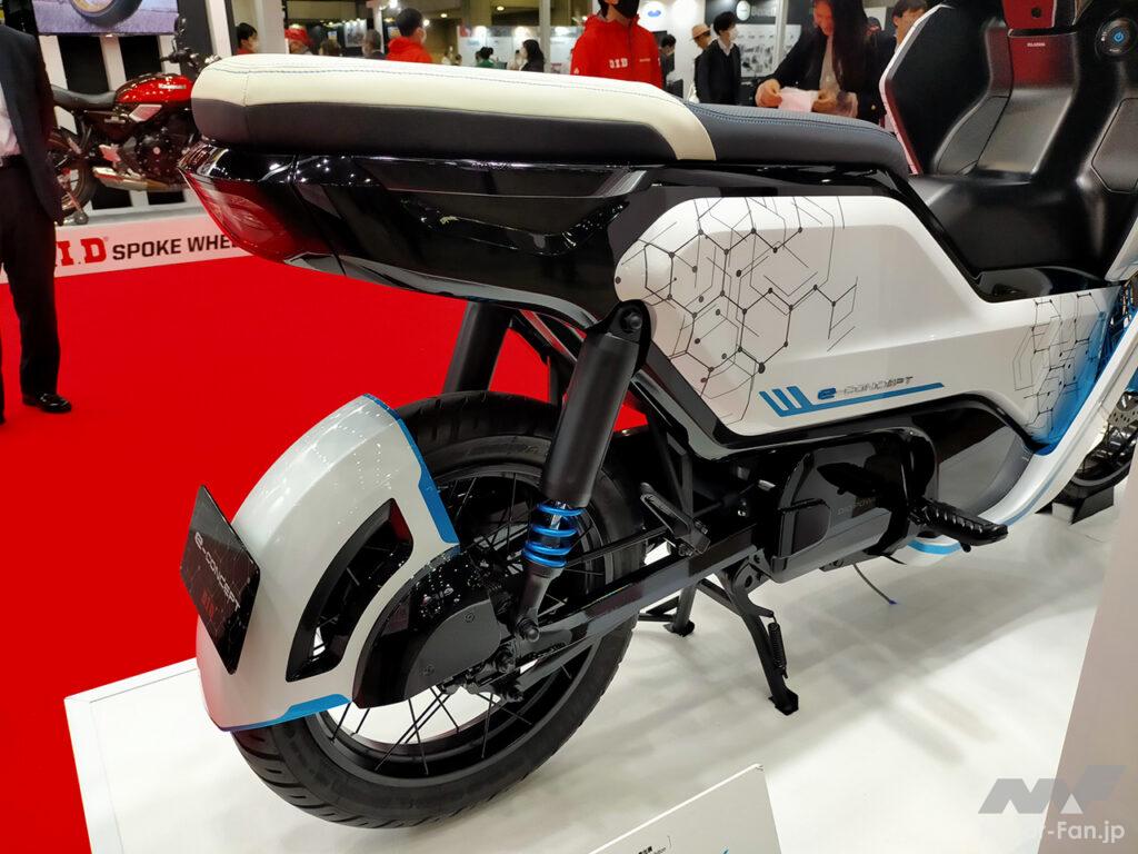 「大手チェーンメーカー「D.I.D」が電動バイクを製作！　外装・フレーム・足周りは独自開発。e-CONCEPT｜大阪・東京モーターサイクルショー2023」の7枚目の画像
