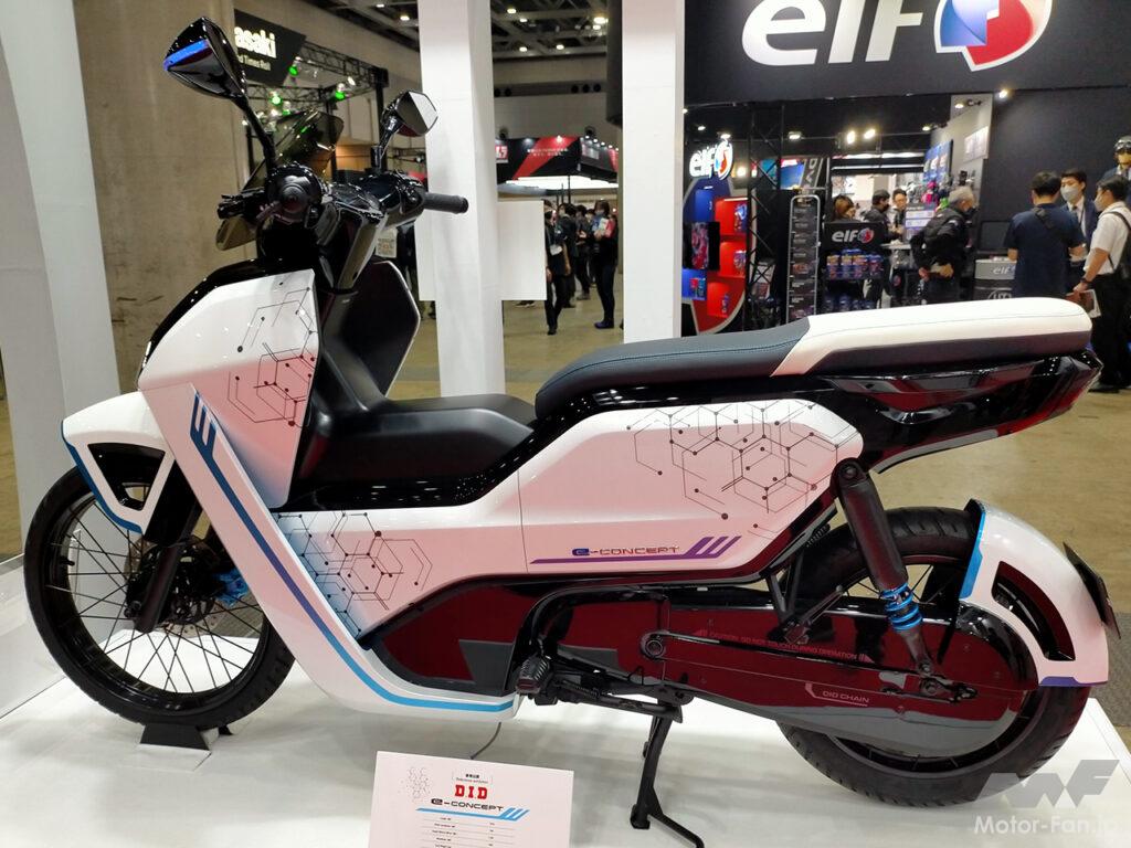 「大手チェーンメーカー「D.I.D」が電動バイクを製作！　外装・フレーム・足周りは独自開発。e-CONCEPT｜大阪・東京モーターサイクルショー2023」の12枚目の画像