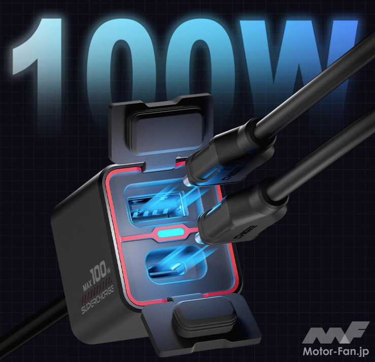 「急な“バッテリー上がり”も急速充電5分でOK！ 170gの超軽量な充電器「TR100（100W）／TR65（65W）」登場」の2枚目の画像