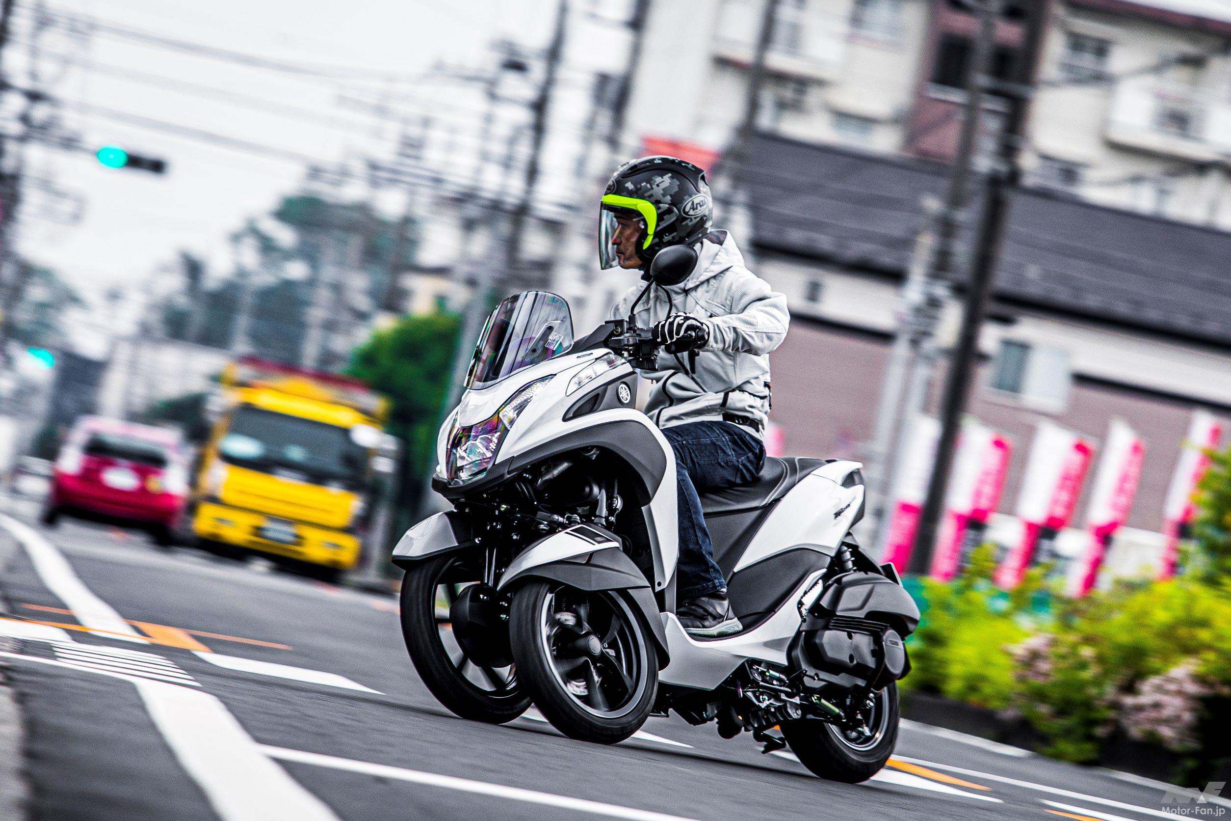 新型トリシティ155試乗】ウインカースイッチ形状、スマホ電源。125とは 