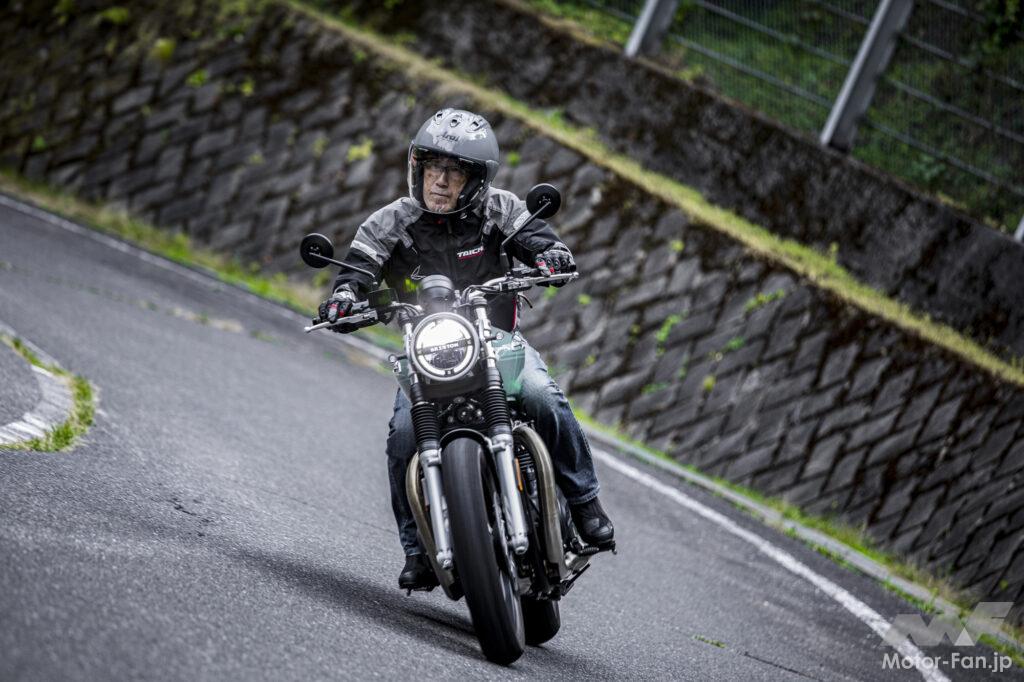 「バーチカルツインのシンプル系バイク、クロムウェル1200試乗記｜ボンネビルT120を標榜したBRIXTONのフラッグシップモデル」の34枚目の画像