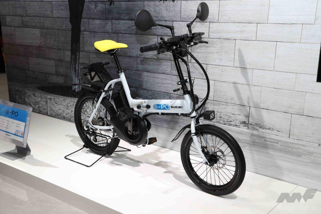 「電動アシスト自転車みたいなスズキの新原付一種｜「e-PO（イーポ）」は、新しいモビリティの形かも。【ジャパンモビリティショー2023】」の1枚目の画像