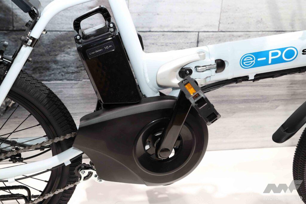 「電動アシスト自転車みたいなスズキの新原付一種｜「e-PO（イーポ）」は、新しいモビリティの形かも。【ジャパンモビリティショー2023】」の3枚目の画像