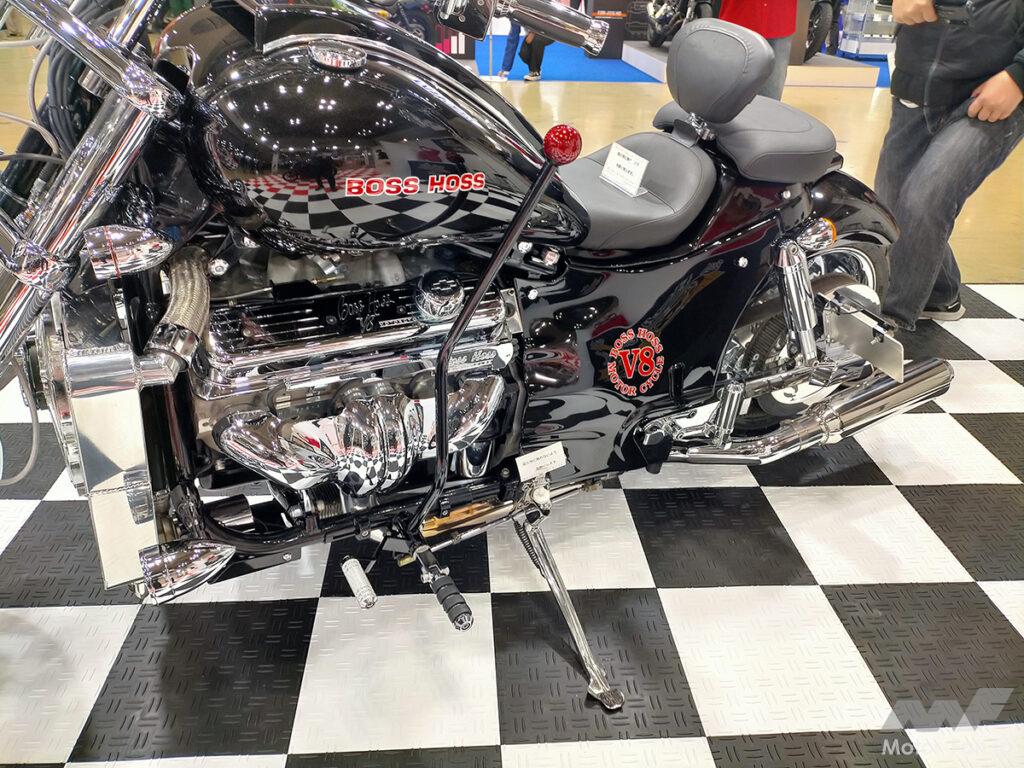 「5,730cc、V型8気筒OHVエンジンのバイク。乾燥重量は498kg！　米国のBOSS HOSS（ボスホス）｜モーターサイクルショー2024」の11枚目の画像