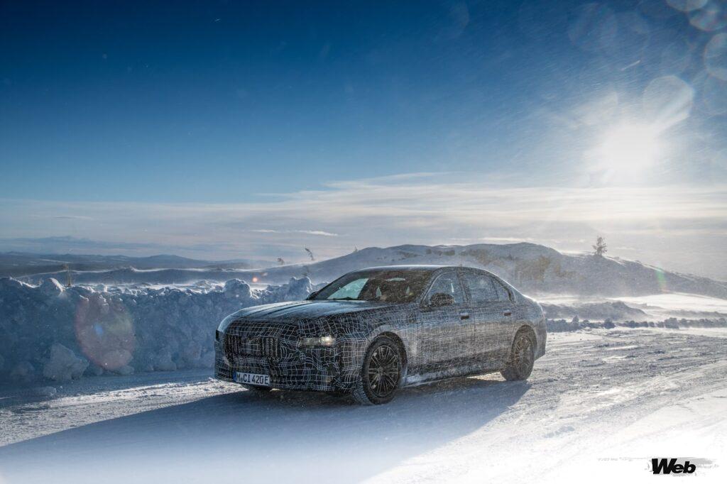 「電動ラグジュアリーサルーン「BMW i7」、ワールドプレミアに向けて北極圏でテストを敢行」の2枚目の画像