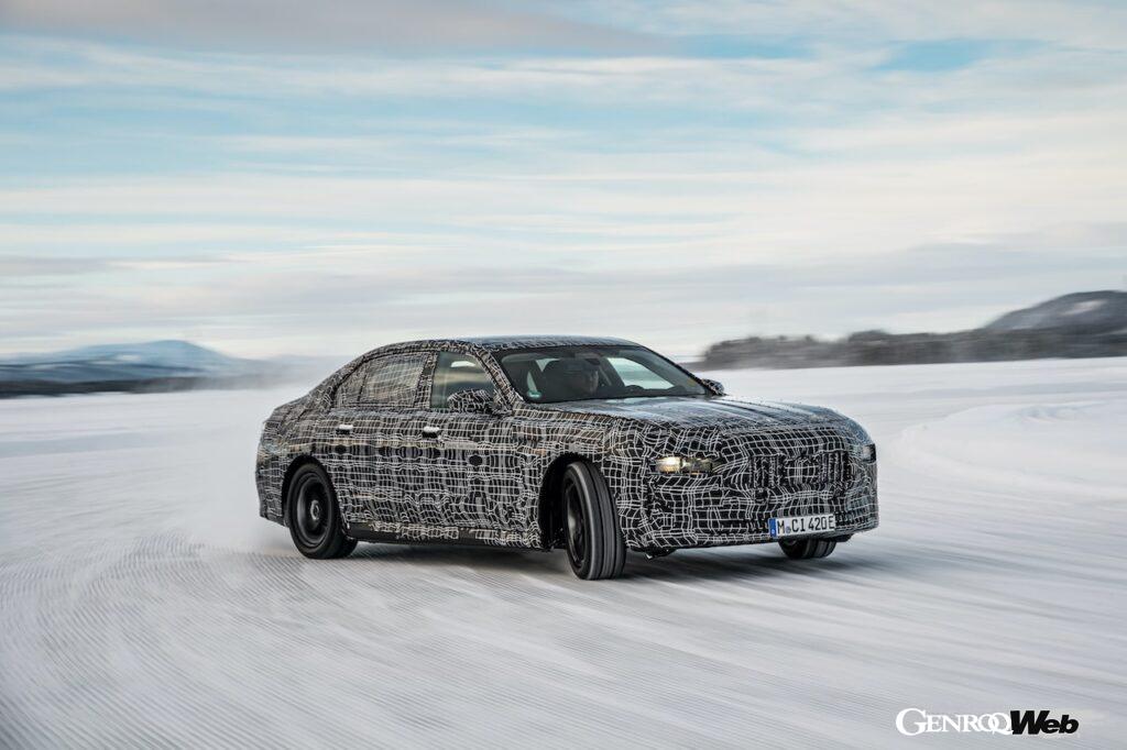 「電動ラグジュアリーサルーン「BMW i7」、ワールドプレミアに向けて北極圏でテストを敢行」の21枚目の画像