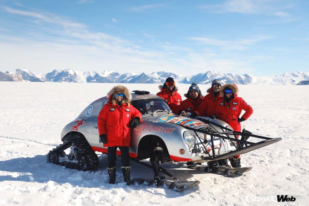 「クローラー仕様のポルシェ 356 A、南極大陸を356マイル走破！ プロジェクトのフィニッシュを宣言 【動画】」の1枚目の画像