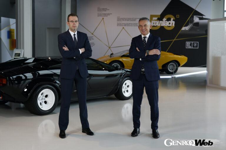 チーフテクニカルオフィサー（最高技術責任者）のルーベン・モール（左）と、モータースポーツ部門の副社長に就任したマウリツィオ・レッジャーニ。