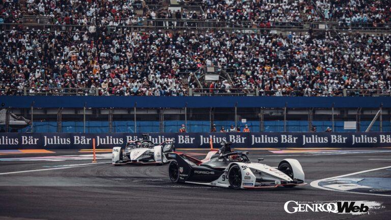 94号車のポルシェ 99X エレクトリックをドライブし、メキシコで勝利したパスカル・ウェーレイン。