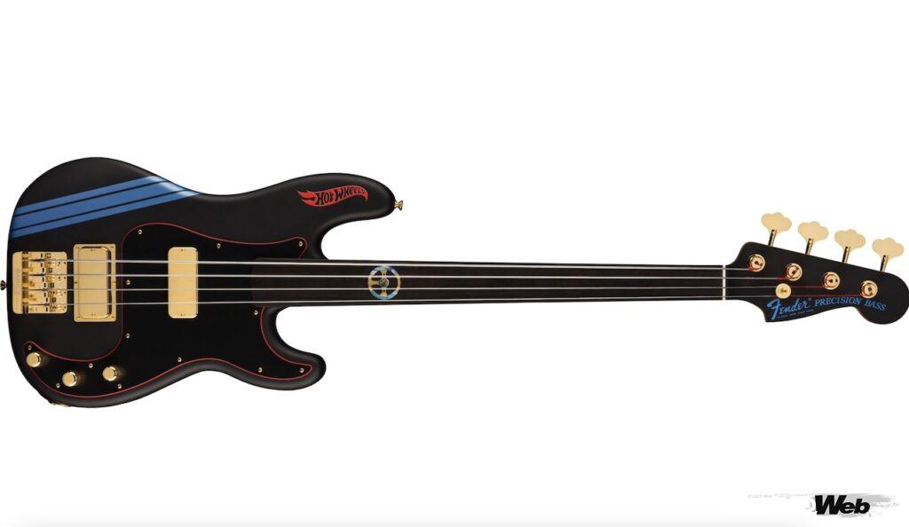 HotWheels Nightshifter Fretless PrecisionBass,Black with Blue Competition Stripes