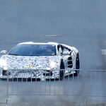 【スクープ！】ランボルギーニ アヴェンタドール後継モデルのテストをキャッチ！ パワーユニットを露出した状態で走行 - 20220411_Lamborghini_Aventador_001
