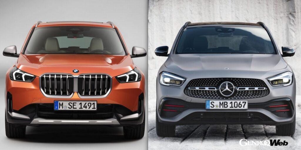 「X1とGLAは最強のライバル関係。BMWとメルセデス・ベンツが作るコンパクトSUVを徹底比較！ 【ボディサイズ／パワートレイン編】」の1枚目の画像