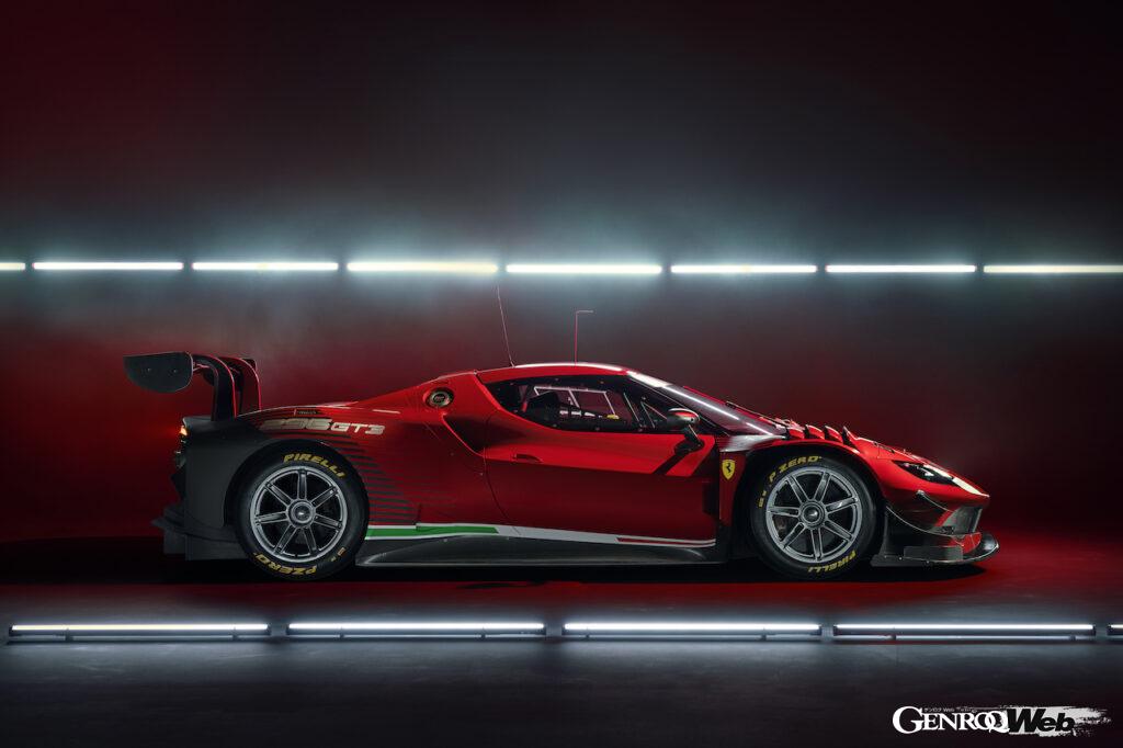 フェラーリの最新カスタマー向けレーシングカー「296 GT3」のエクステリア。