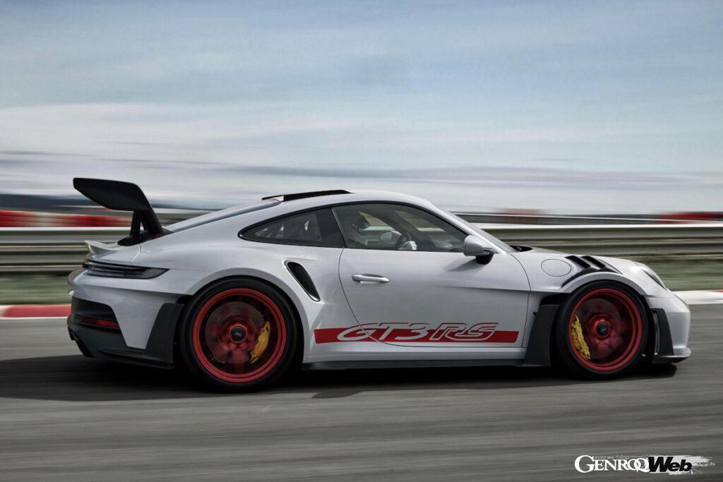 「「ポルシェ 911 GT3 RS」がワールドプレミア！ 最強仕様タイプ992の驚くべきその中身とは【動画】」の9枚目の画像