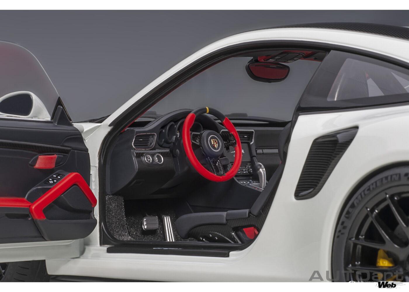 1/18　ポルシェ 911（991.2）GT2 RS ヴァイザッハ・パッケージ（全5色） ホワイト／レッド／イエロー／ブルー／メタリック・シルバー　価格：3万800円（税込）
