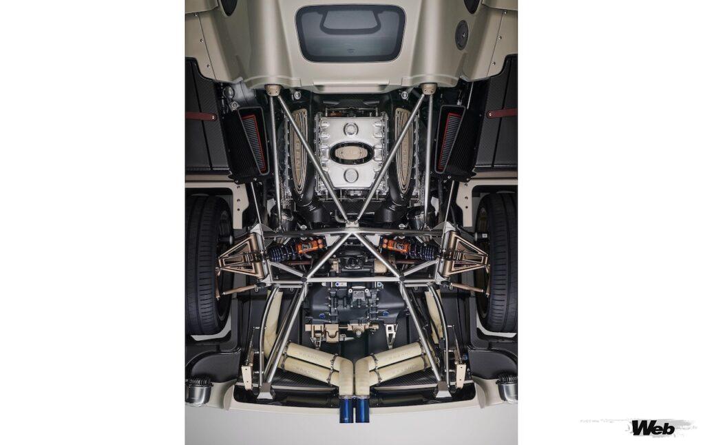 パガーニ・アウトモビリの最新ハイパースポーツ「ユートピア」のメルセデスAMG製6.0リッターV12エンジン。