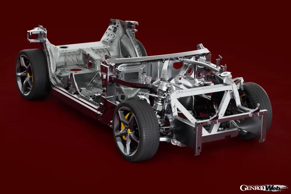 「フェラーリ初の4ドア「プロサングエ」は想像以上にスポーツカー寄りの技術を満載したクロスオーバーSUVだった【動画】」の17枚目の画像