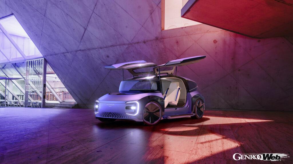 「「ガルウィングのMPV!?」フォルクスワーゲンが提案する電気自動車は居間にも寝室にも変身できる」の19枚目の画像