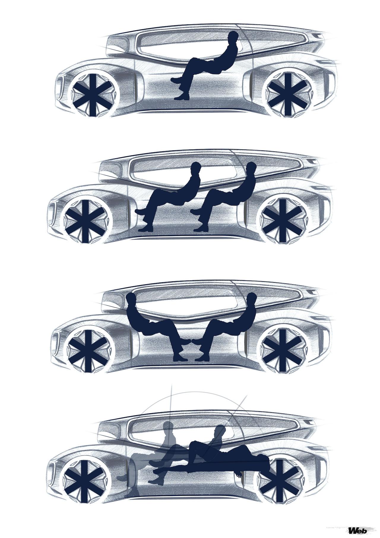 「「ガルウィングのMPV!?」フォルクスワーゲンが提案する電気自動車は居間にも寝室にも変身できる」の24枚目の画像