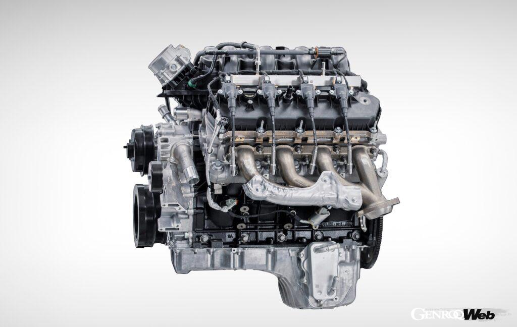 大型フルサイズピックアップ「フォード Fシリーズ スーパーデューティ」に搭載される、6.8リッターV型8気筒ガソリンエンジン。