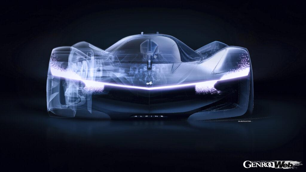 「未来のレーシング・アルピーヌを示唆する「アルペングロー」のパワートレインは水素【動画】」の10枚目の画像