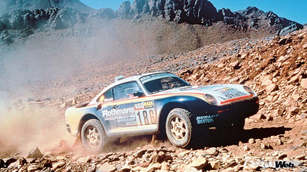 1986年に人命を失うアクシデントが続き、WRCはハイパワー競争が過激化していたグループの廃止を決定。1986年に生産がスタートした959は、WRC参戦の道を断たれてしまった。