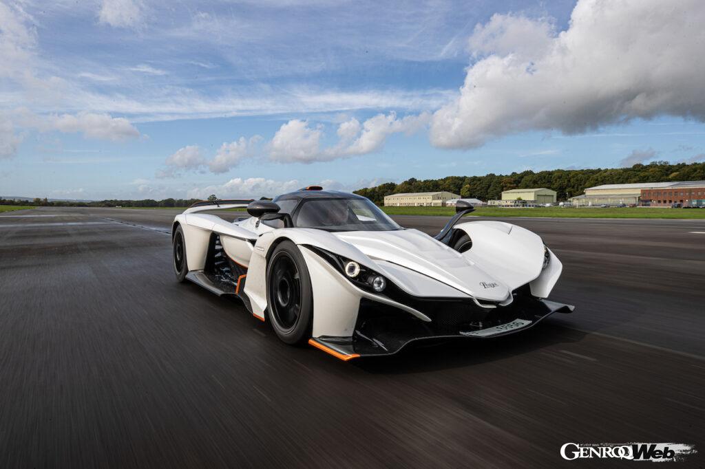 Driving scene of the prototype race car