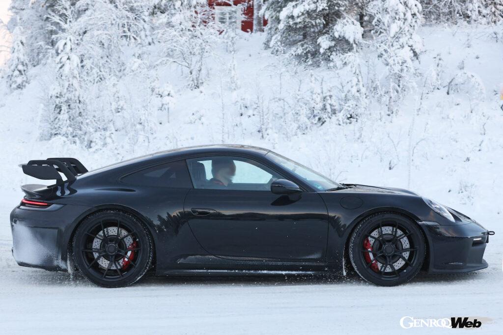 「【スクープ！】「新形状のリヤバンパー導入？」寒冷地テストを実施する「ポルシェ 911 GT3」」の7枚目の画像