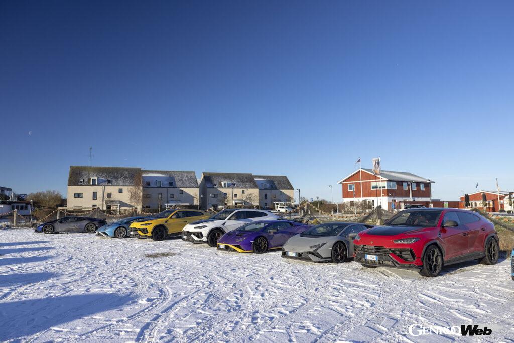 「「無謀にもほどがある？」ランボルギーニ12台が冬のデンマークとスウェーデンを駆け抜けるドライブイベントを走破」の12枚目の画像