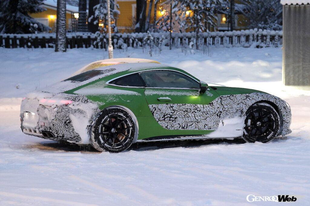 「【スクープ！】次期メルセデスAMG GT クーペがスウェーデン北部で寒冷地テストを実施」の7枚目の画像
