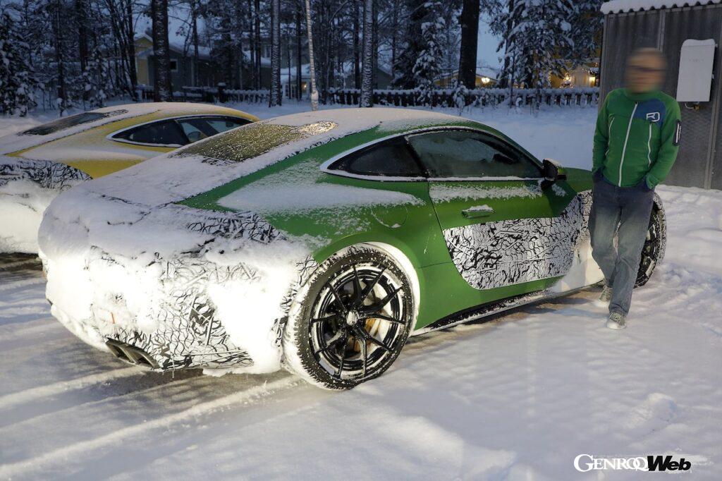 「【スクープ！】次期メルセデスAMG GT クーペがスウェーデン北部で寒冷地テストを実施」の17枚目の画像