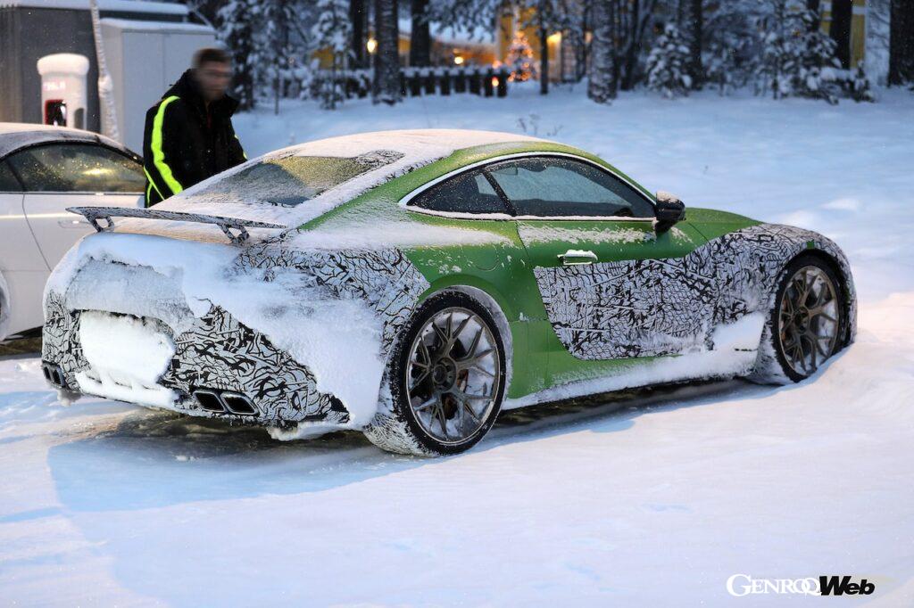 「【スクープ！】次期メルセデスAMG GT クーペがスウェーデン北部で寒冷地テストを実施」の20枚目の画像