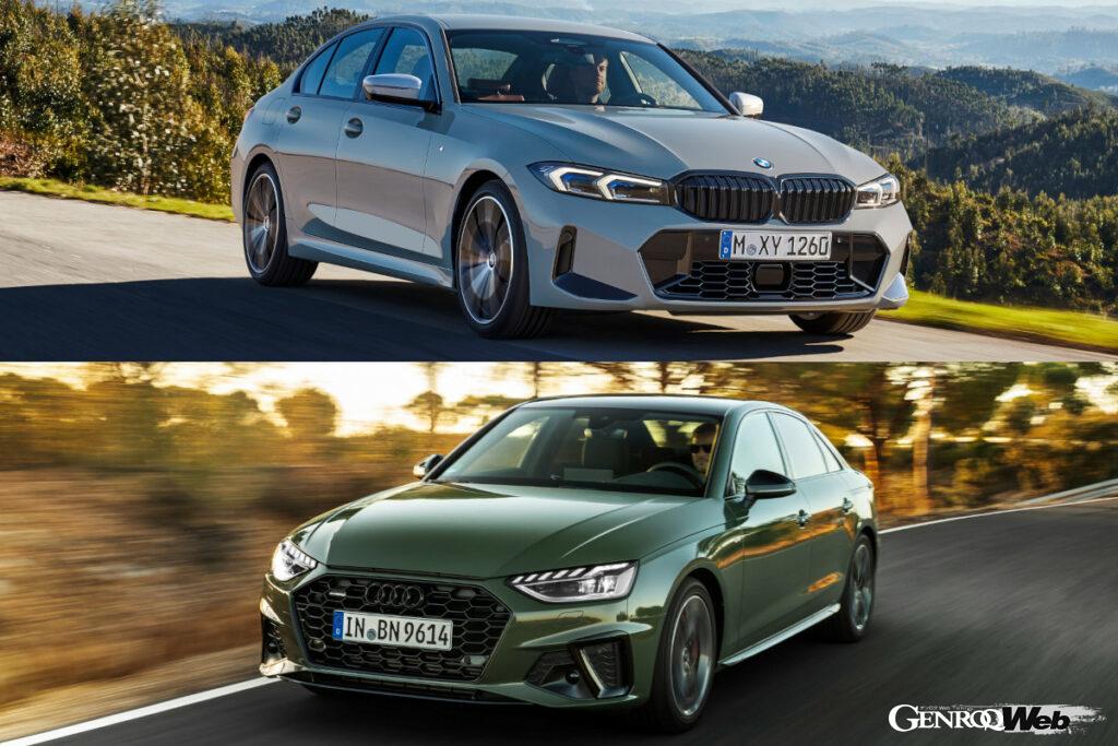 BMW 318iとアウディ A4 35 TFSIというベーシックグレード比較。いずれも品質、性能ともにレベルが高い2台だ。