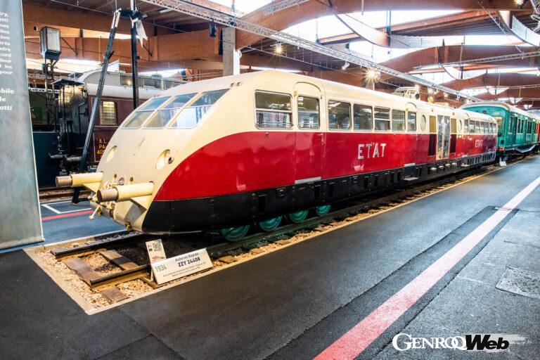 ミュルーズにある鉄道博物館「シテ・デュ・トラン（Cite du Train）」で保管されている、ブガッティ オートカー「ル・プレジデンティエル」。