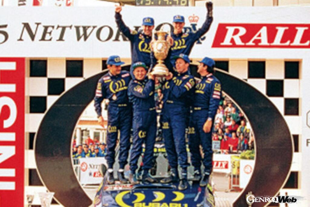 熱狂的なスバリストを生んだWRC（世界ラリー選手権）では1995〜1997年に3連覇を達成した。