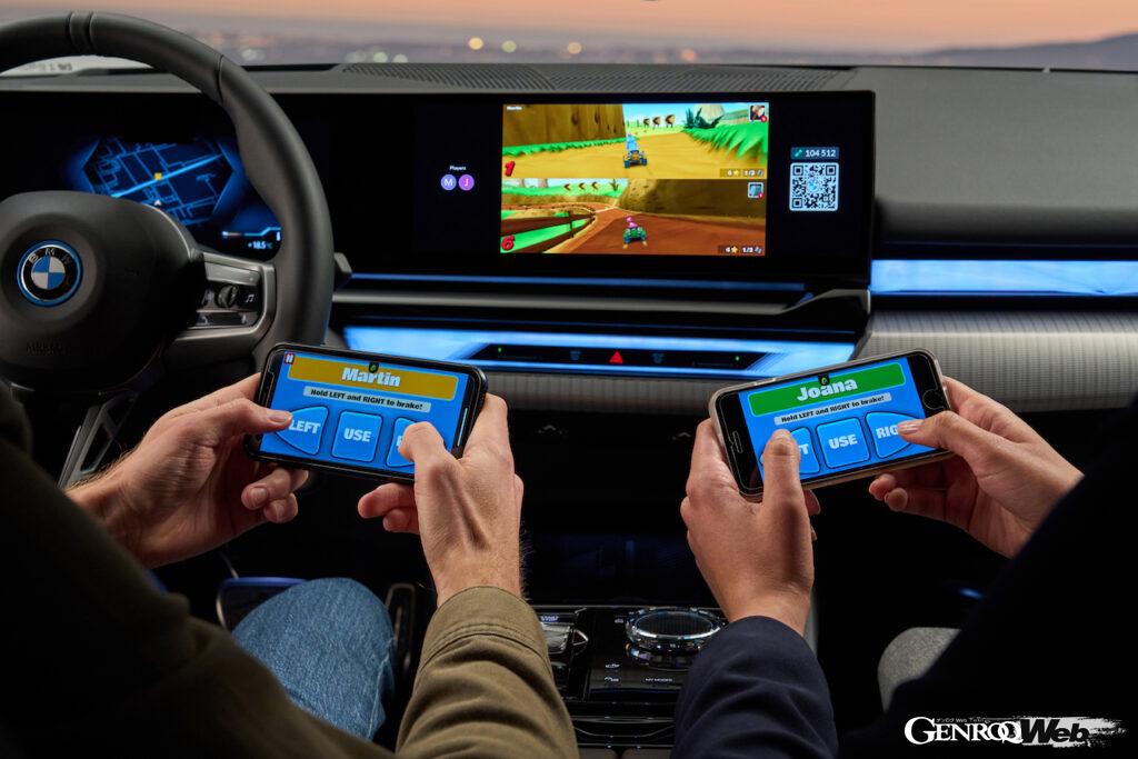 BMWは充電時など、車内でゲームを楽しめるゲームプラットフォーム「エアコンソール（AirConsole）」を、新型5シリーズから導入した。