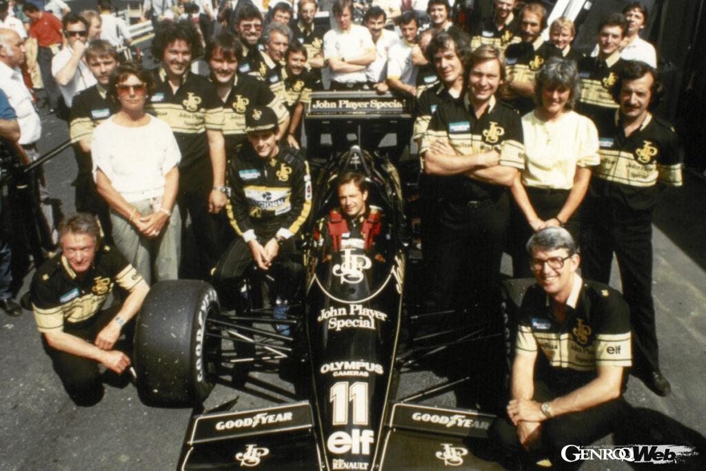 1985年のF1。エリオ・デ・アンジェリスとサイドポンツーンに座るアイルトン・セナ。