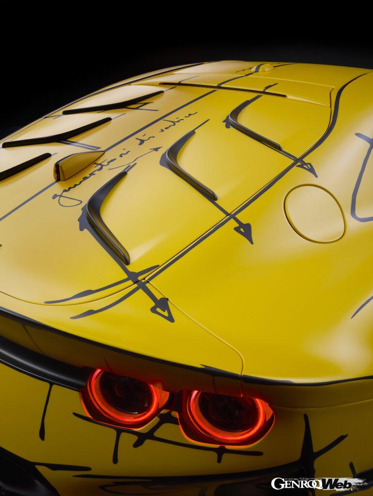 「世界に1台の「フェラーリ 812 コンペティツィオーネ」のボディ全面に描かれたドローイングは何を表現したか【動画】」の19枚目の画像