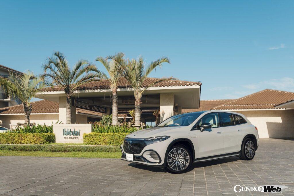 宿泊期間中、メルセデス・ベンツの最新フル電動モデル「EQS SUV」をドライブできる宿泊プランが登場した。