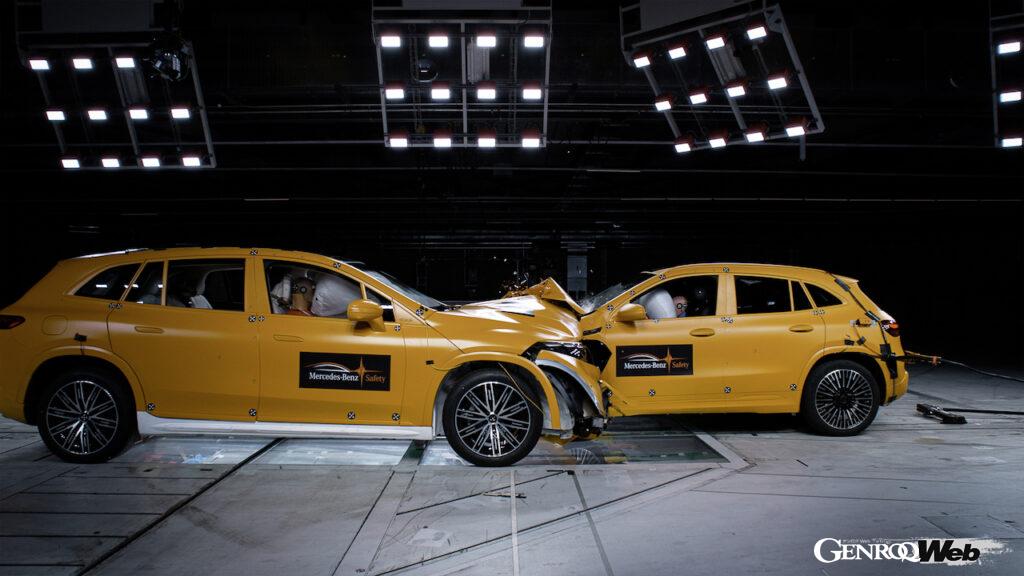 「「EV同士が衝突するとどうなるの？」メルセデス・ベンツがEQAとEQS SUVによる衝突実験を公開【動画】」の5枚目の画像