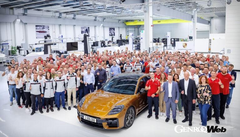 新型パナメーラを生産するポルシェ・ライプツィヒ工場が、200万台目の車両をラインオフした。