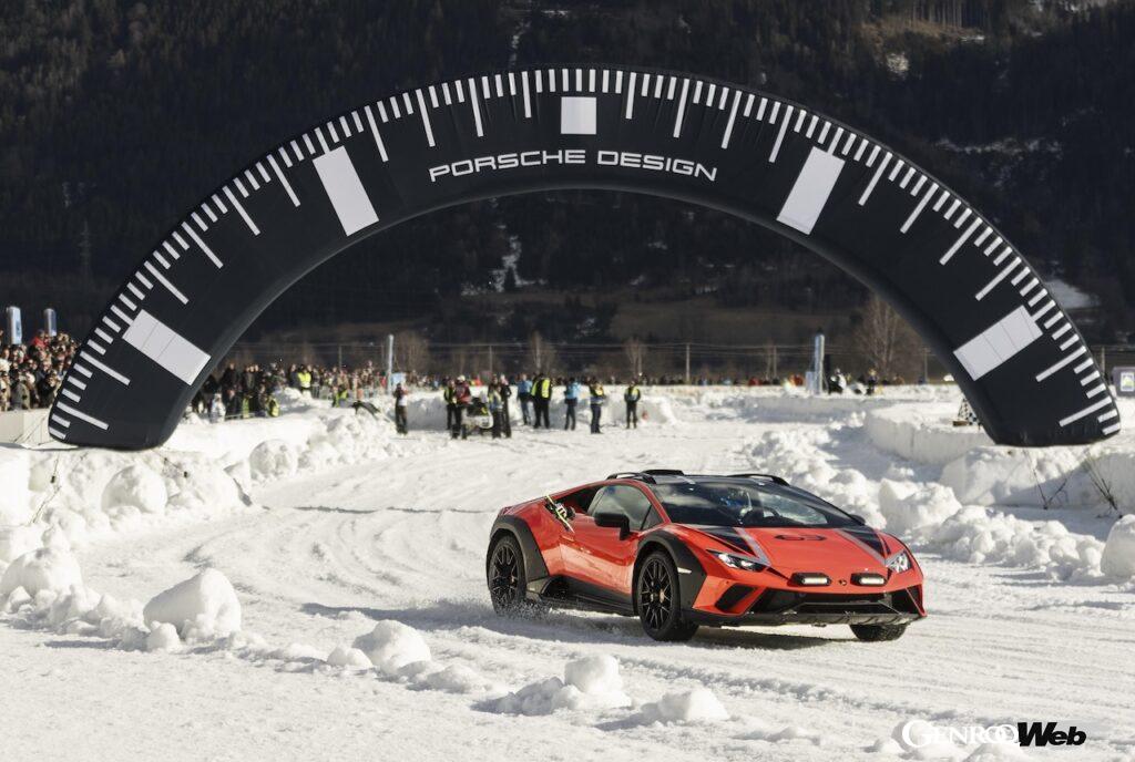 「全天候スーパースポーツ「ランボルギーニ ウラカン ステラート」が氷上サーキットで走行性能アピール」の3枚目の画像