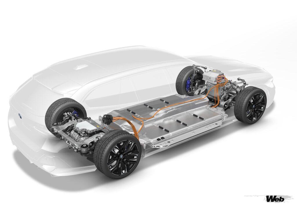 日本導入がスタートした「BMW i5 ツーリング」の電動パワートレイン。