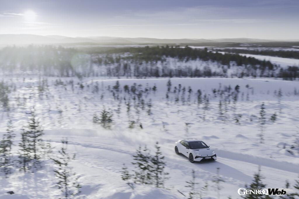 「マイナス40℃のフィンランド北極圏でフル電動「ロータス エメヤ」がテストを完遂」の4枚目の画像