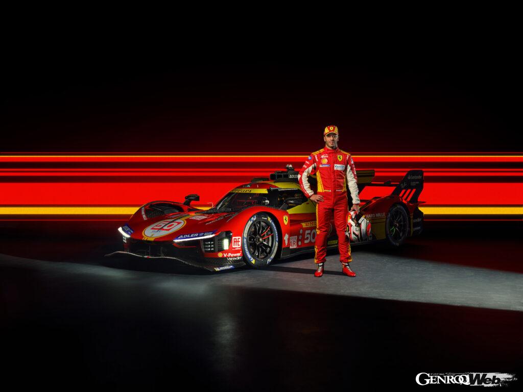 2024年シーズンのWECにおいてフェラーリ 499P 50号車をドライブする、アントニオ・フォコ。