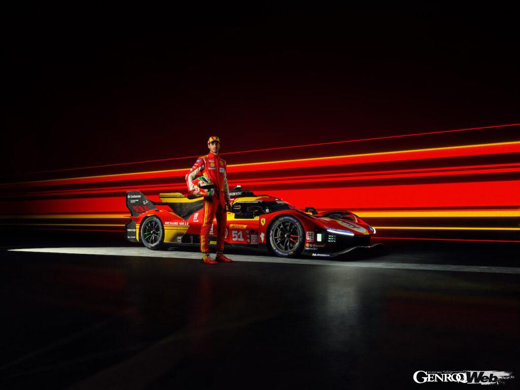2024年シーズンのWECにおいてフェラーリ 499P 51号車をドライブする、アントニオ・ジョヴィナッツィ。