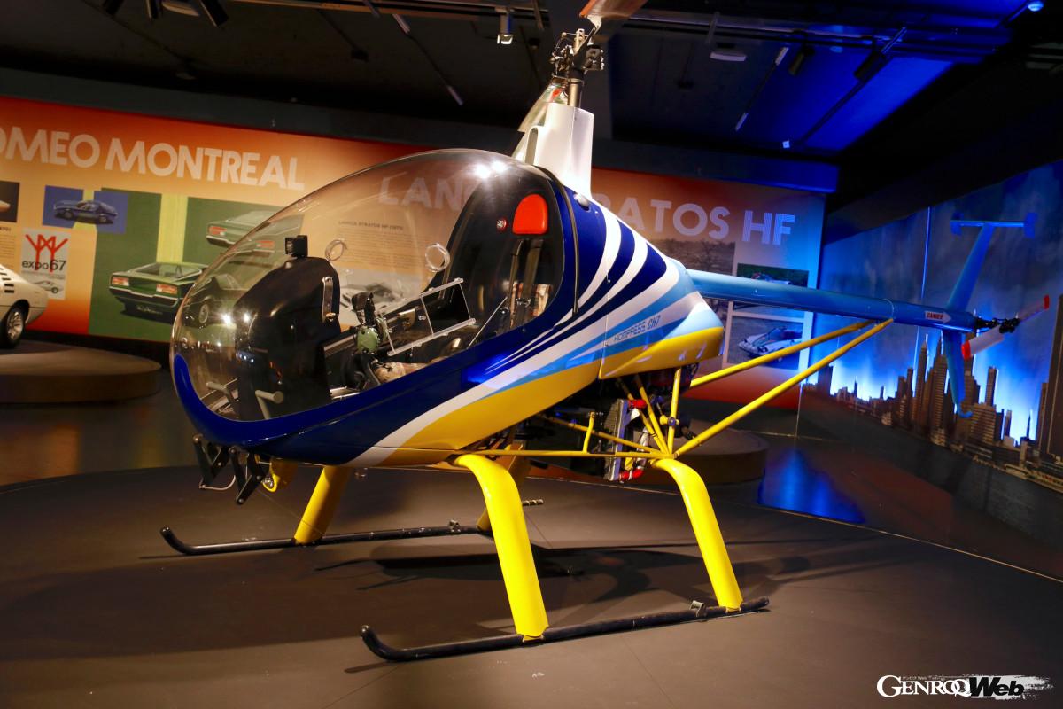 1991年CH7エンジェル単座ヘリコプター。2019年、トリノ自動車博物館企画展。＜photo：Akio Lorenzo OYA＞